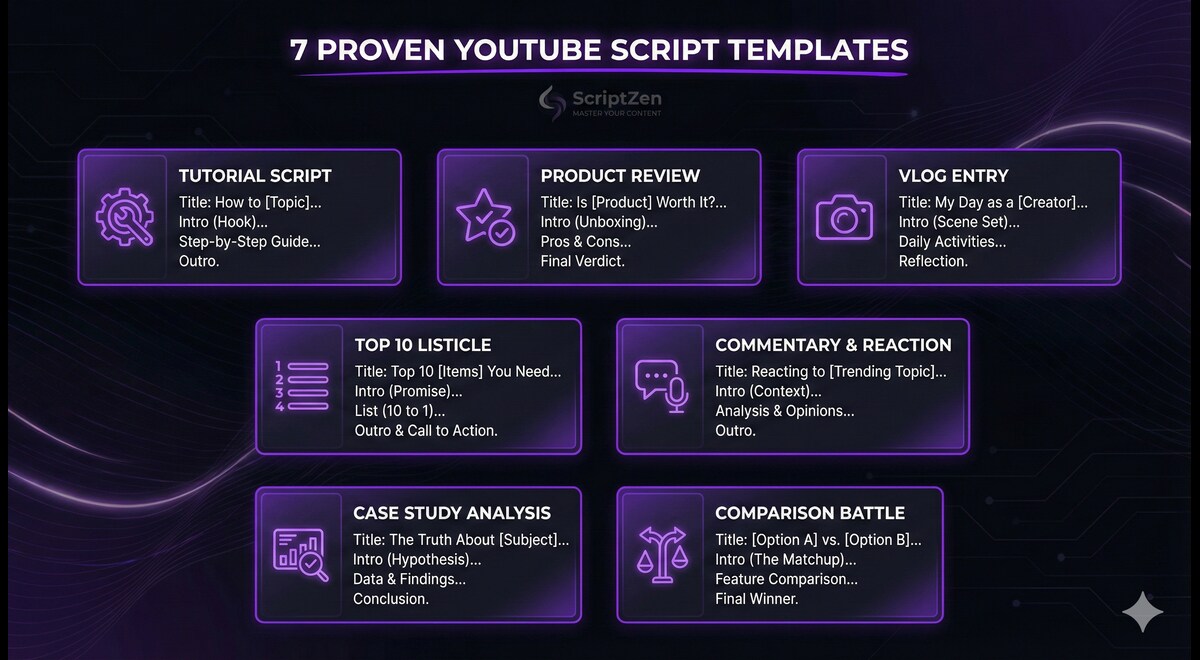 YouTube Script Template: The Only 7 You'll Ever Need (With Examples)
